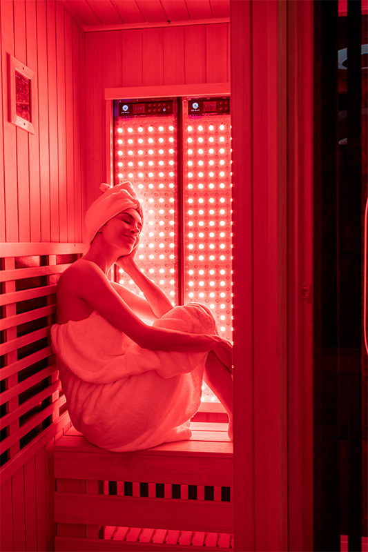 Apresentando o revolucionário dispositivo de terapia de luz infravermelha com painel vermelho LED para sala de sauna