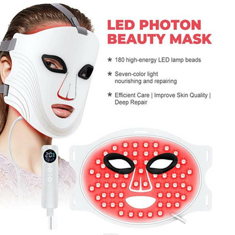 Máscara facial de terapia com luz LED vermelha
