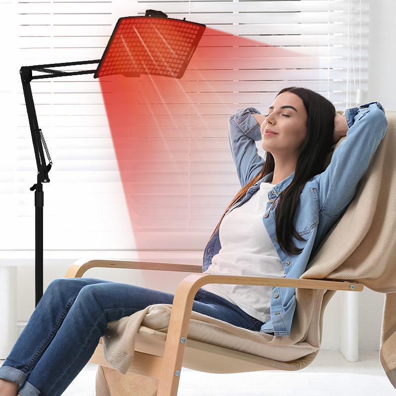 Painel de terapia de luz infared em pé de luz vermelha